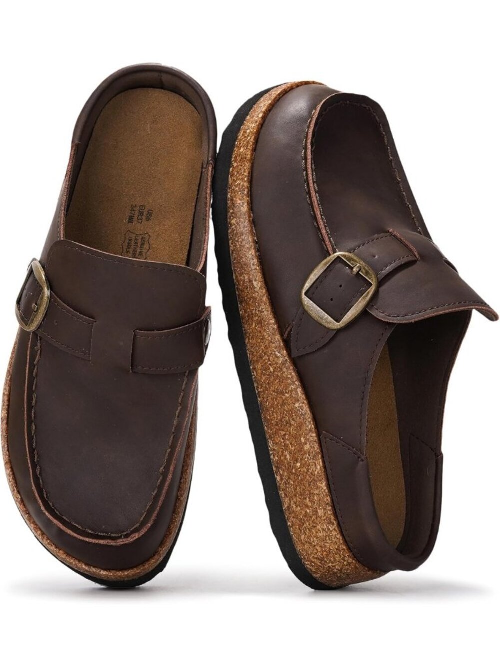 Genuine Leather Moccasin Clogs for Women - Cozy Fall Footwear, Stylish Comfort